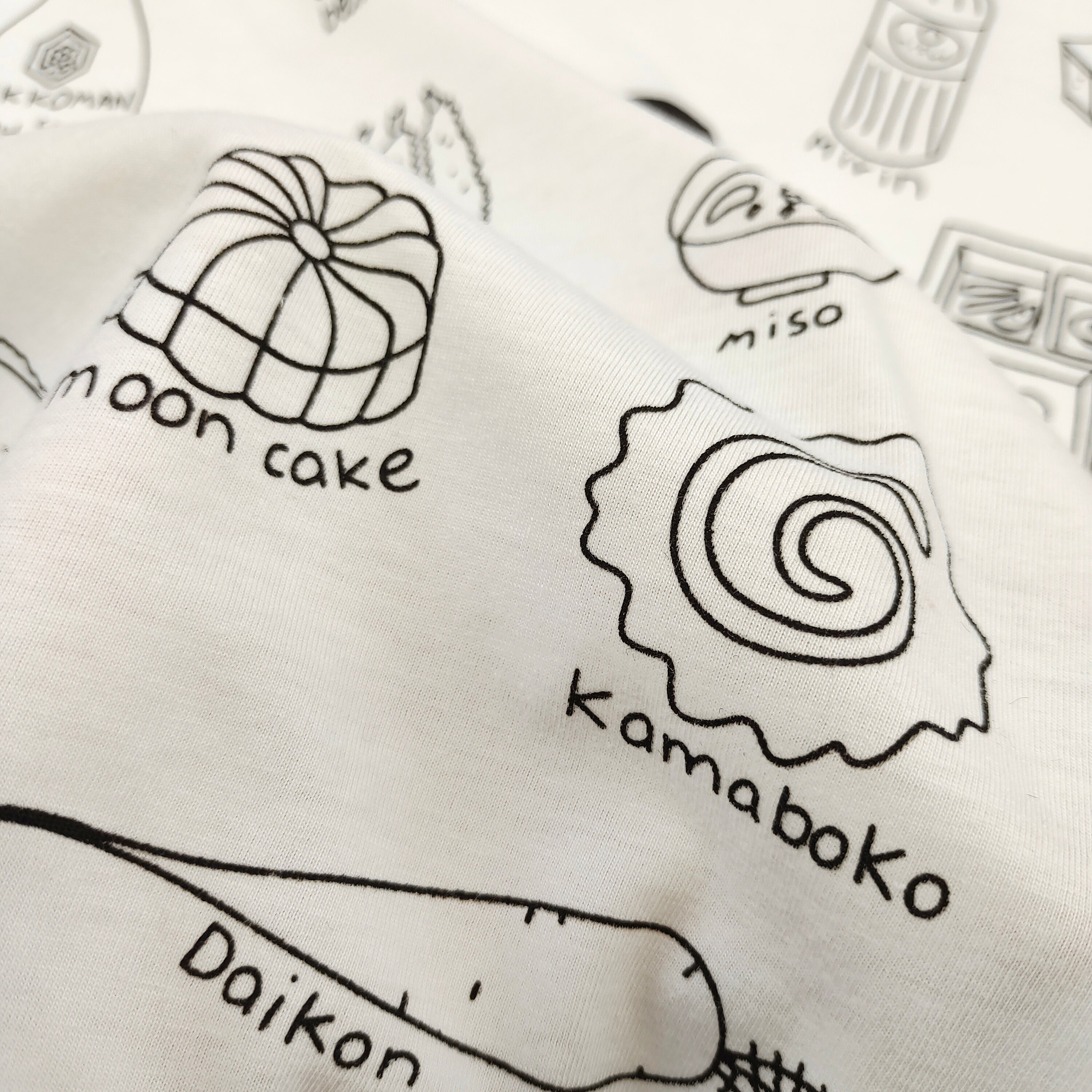 Kawaii Japanese Food Print T-Shirt Harajuku Minimal Sketch Cotton Tee